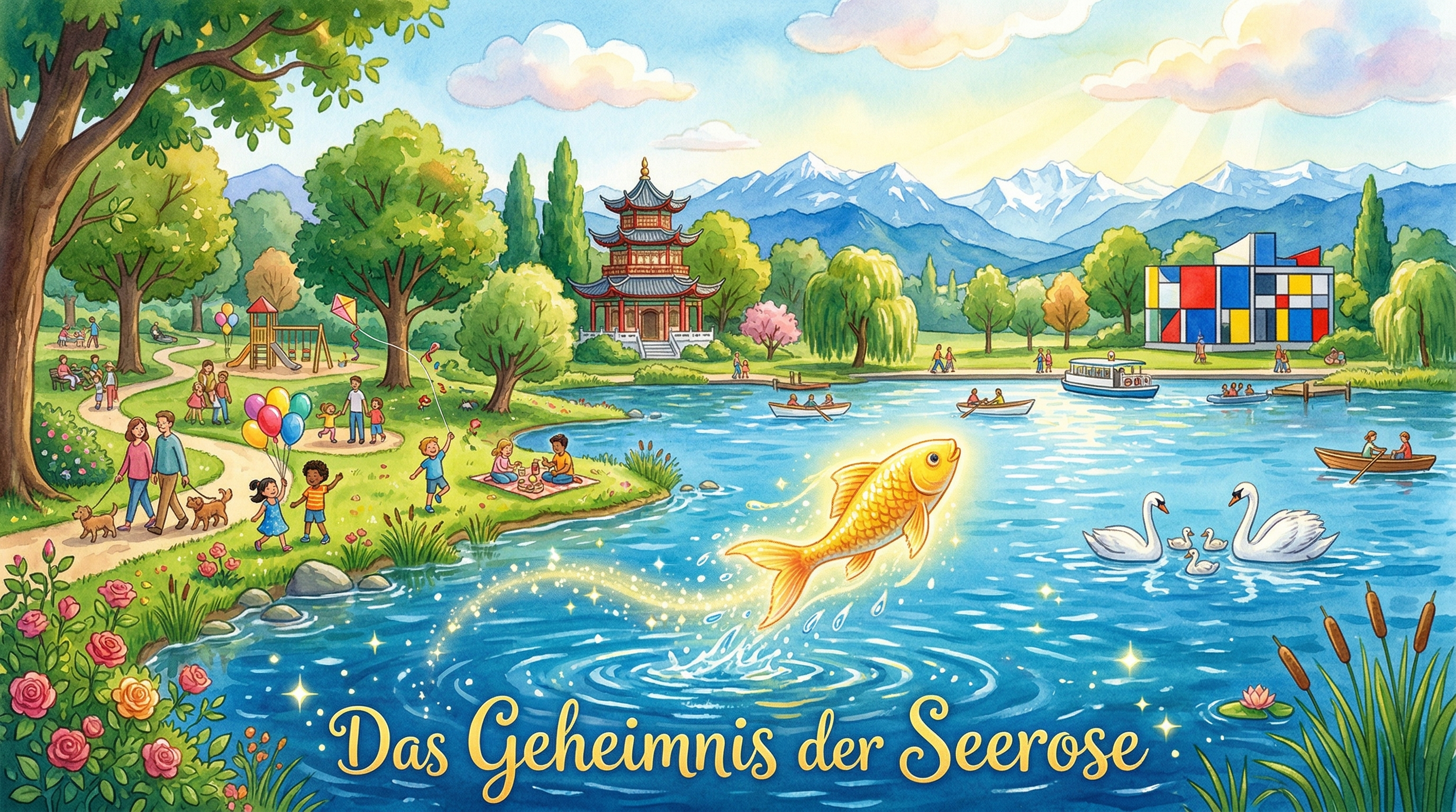 Schatzsuche mit Kindern in Zürich am Zürichhorn