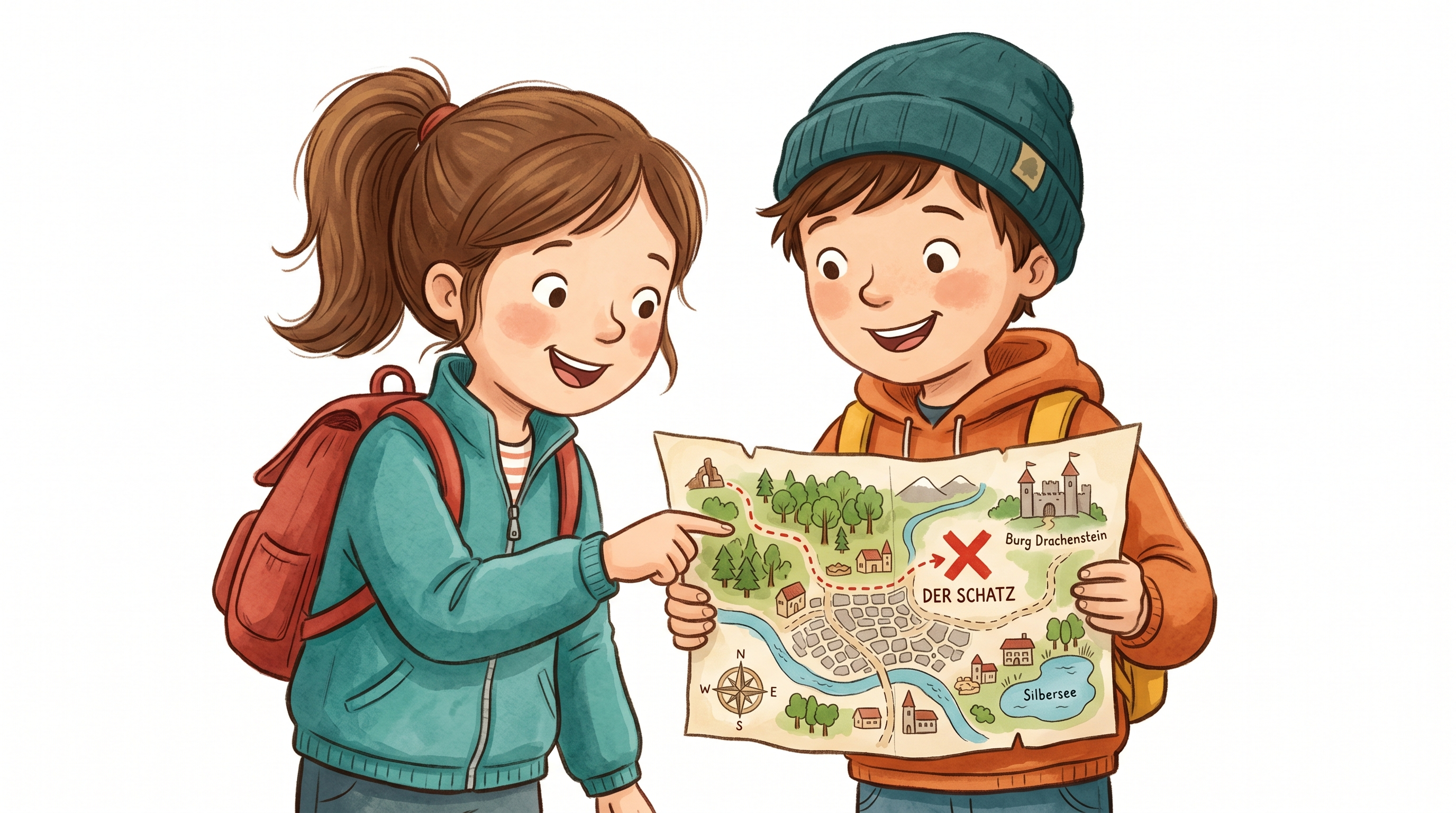 Mia & Luca mit Karte